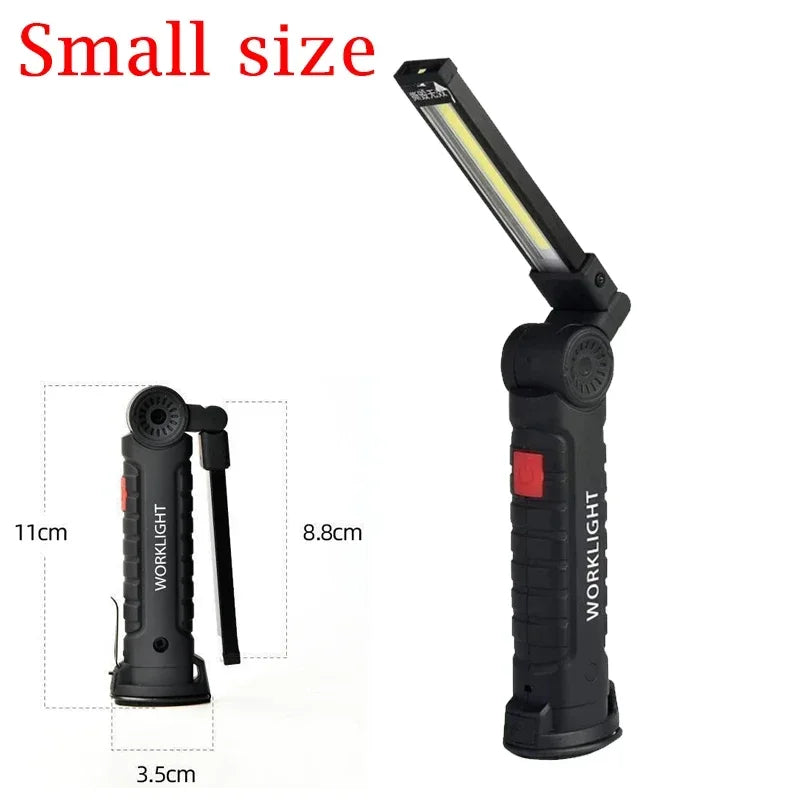 Foldable LED Work Light with Magnetic Base and USB Charging