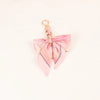 Chic Silk Bow Keychain with Ribbon Charm