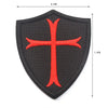 Knights Templar Cross Patch with Hook and Loop Backing