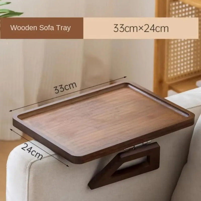 Bandeja de Brazalete para Sofá de Madera Plegable