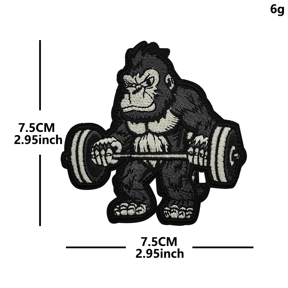 No Pain No Gain Tactical Embroidered Patch with Hook Backing