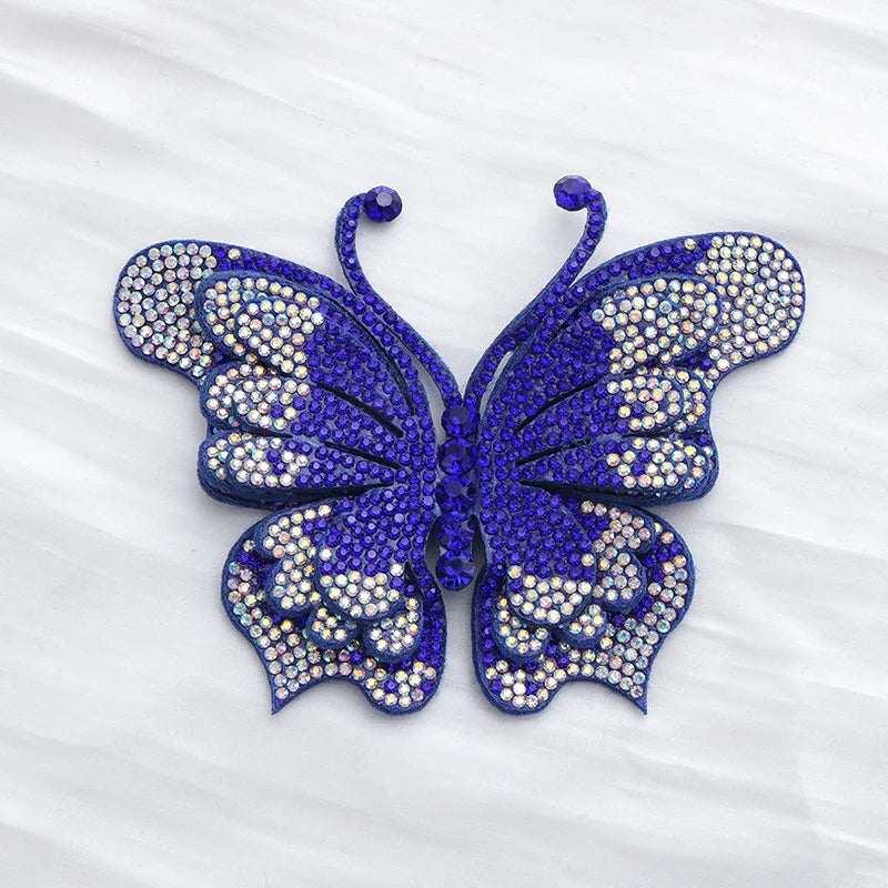 Colored Rhinestone Butterfly Applique for DIY Crafts