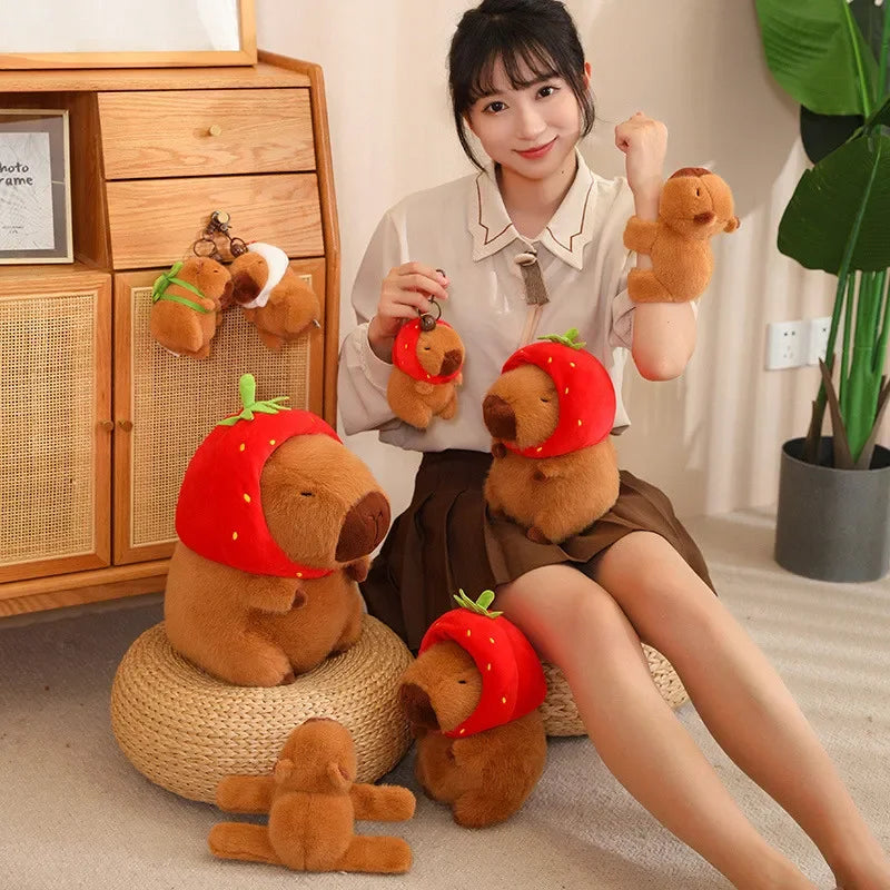 Cute Turtle Backpack Capybara Plush Toy Set
