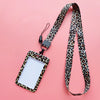 Leopard Print ID Card Holder with Detachable Lanyard