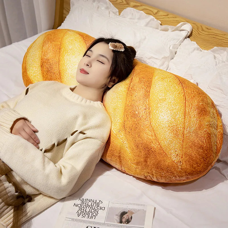 Baguette Bread Plush Pillow | Funny Food Shaped Cushion