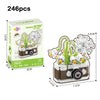 A set of 246 pieces of Camera RETRO building blocks shaped like a camera and flowers for DIY decor