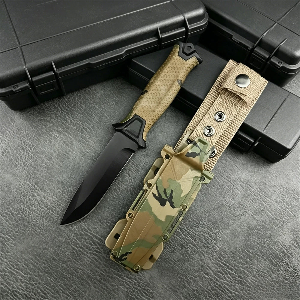 Full Tang Fixed Blade Knife with Ergonomic Rubber Handle