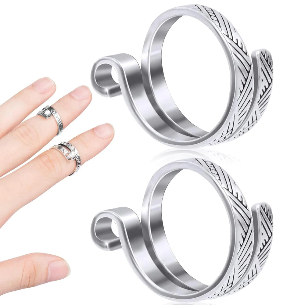 Adjustable Knitting Crochet Loop Rings (Set of 2)