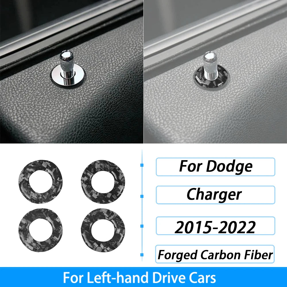 Compteur de vitesse et garniture d'admission en fibre de carbone forgée pour Dodge Charger