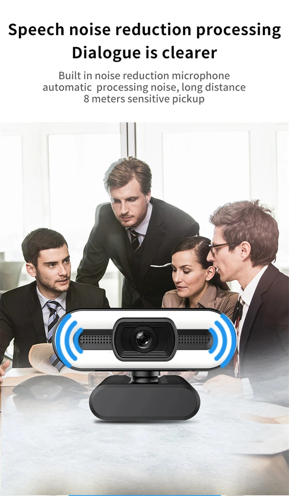 4K Auto-Focus Webcam with Built-in Microphone