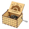 Hand-Cranked Wooden Music Box - 'You Are My Sunshine' Melody