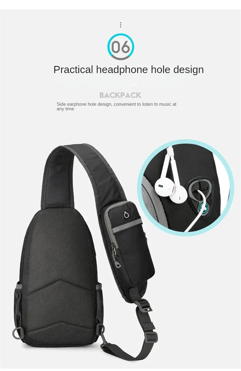 Waterproof Nylon Sling Chest Bag