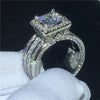 Halo Zircon Statement Ring