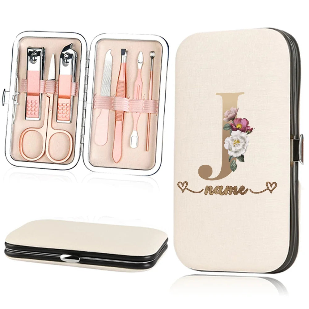Portable Stainless Steel Manicure & Pedicure Set with Organizer Case