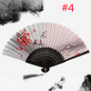 Traditional Folding Hand Fan with Bamboo Frame