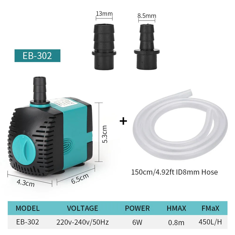 Submersible Water Pump for Aquariums and Fish Ponds