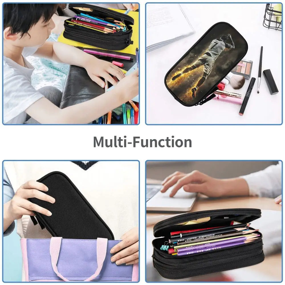 Soccer Star Pen Case – Large-Capacity Pencil Pouch