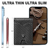 Slim RFID Blocking Leather Card Holder Wallet with Geometric Pattern