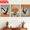 Abstract Framed Canvas Wall Art – Modern Light Luxury Decor