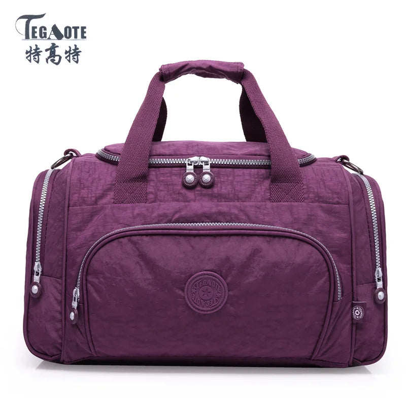 Lightweight Nylon Travel Duffle Bag for Women