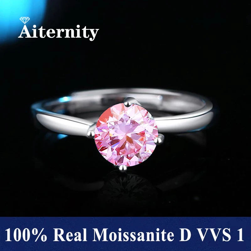Adjustable Moissanite Ring with Tension Setting
