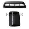 Black decorative hood scoop cover with a rectangular opening for an air intake vent.