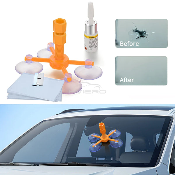 Windshield Repair Kit with Resin for Quick Crack and Chip Fix