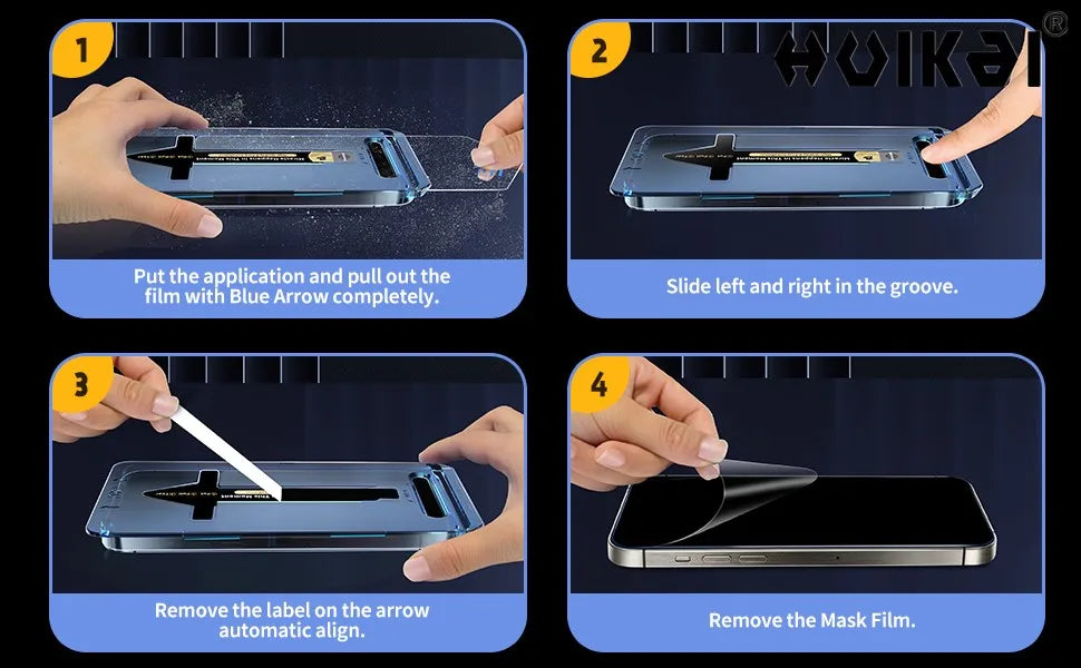 2-Pack Tempered Glass Screen Protector for iPhone with Auto Dust-Elimination Install