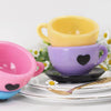 Heart-Shaped Teacup & Saucer Silicone Mold with Handle
