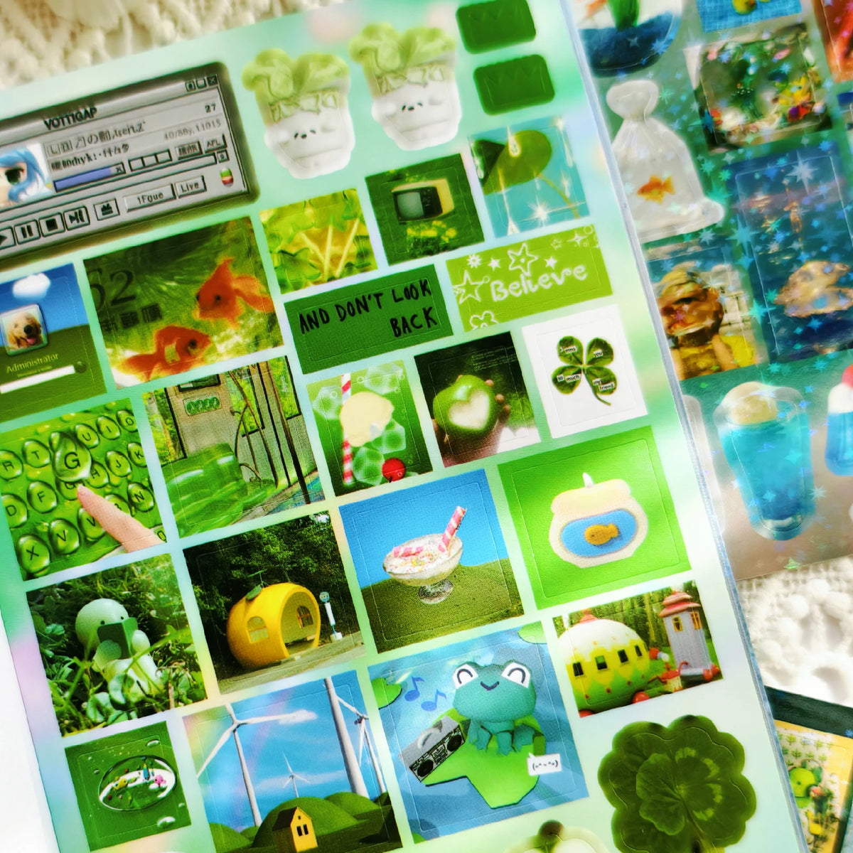 Dream Core Japanese Sticker Book – 400+ Vintage & Aesthetic Stickers for Journaling