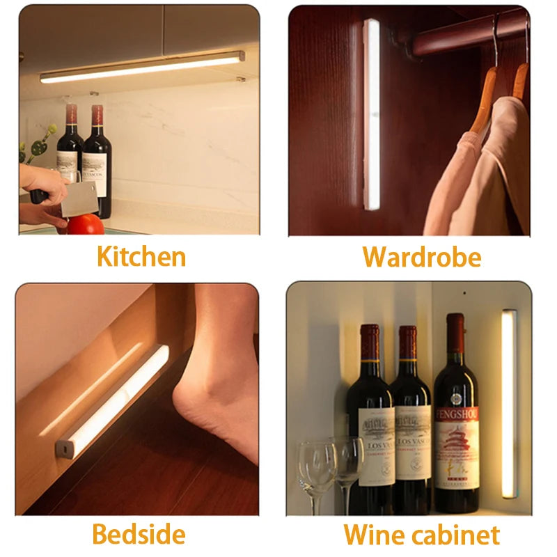 Wireless LED Motion Sensor Night Light - Rechargeable & Magnetic