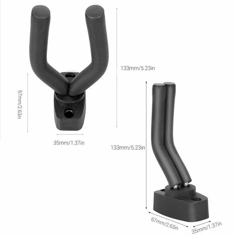 Wall-Mounted Guitar Hanger with Screws