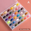 Pre-filled Sewing Bobbins Set with Storage Case