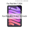 A paper-feel matte screen protector for an iPad Mini 6 2021 8.3 inch, showing a purple and pink design.