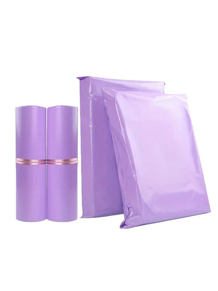 Purple Poly Mailer Envelopes with Self-Seal Adhesive (Set of 100)