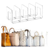 Clear 4-Section Purse Organizer for Closet, Shelf, or Display