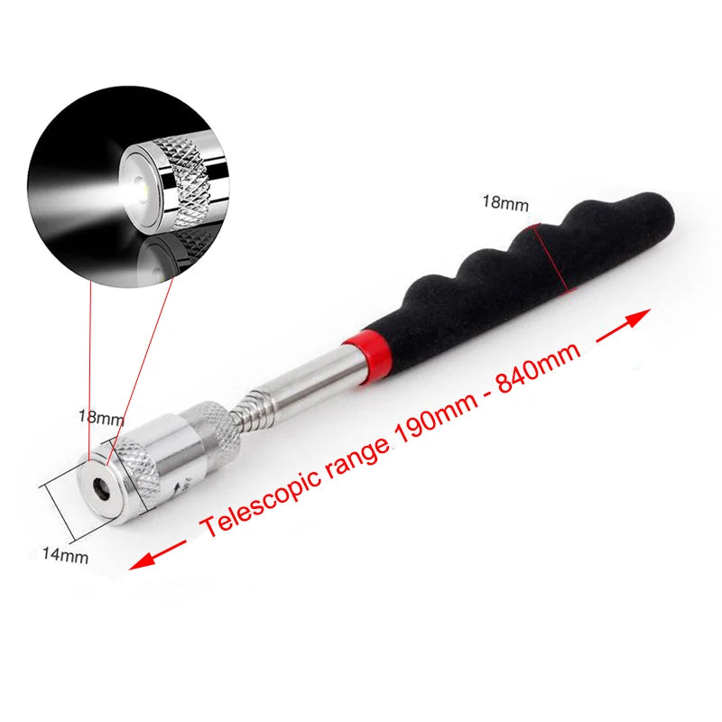 Telescopic Magnetic Pickup Pen with Pocket Clip