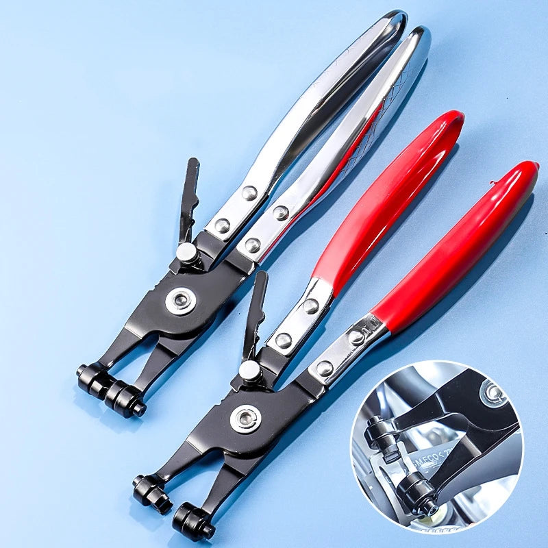 Long Reach Hose Clamp Pliers Set for Fuel, Oil, Water, and Radiator Hoses
