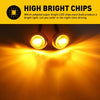 3/4 Inch Round Amber LED Side Marker Lights with Chrome Bezel (Set of 20)