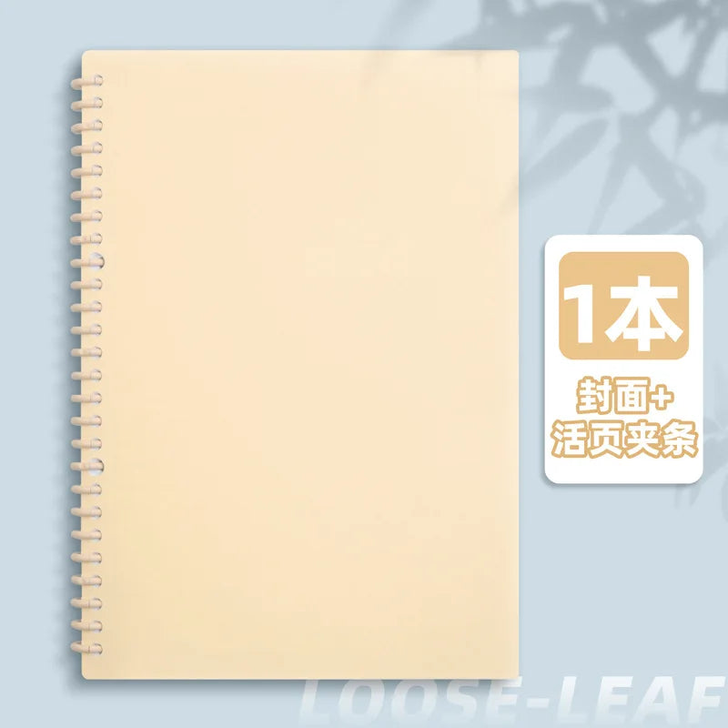 Macaron Detachable Spiral Notebook – 60 Sheets, A4/A5/B5