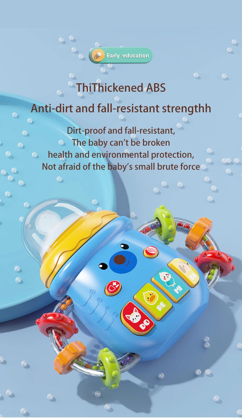 Baby Musical Feeding Bottle Pacifier Rattle Toy