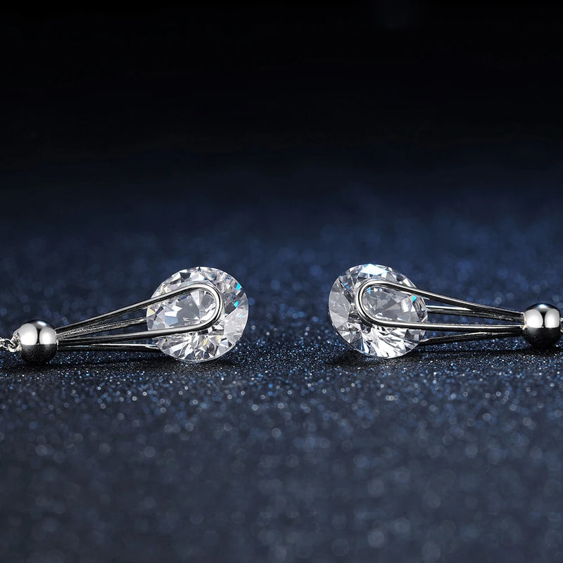 Elegant Cubic Zirconia Drop Earrings
