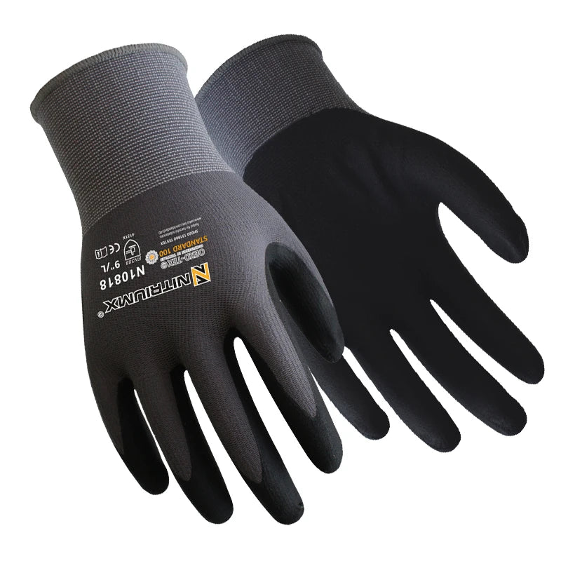Seamless Nylon Work Gloves with Micro-Foam Nitrile Grip