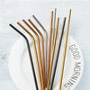 Reusable Stainless Steel Drinking Straws with Cleaning Brush