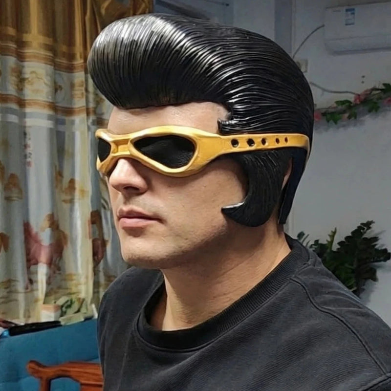 Elvis-Inspired Latex Half Face Mask