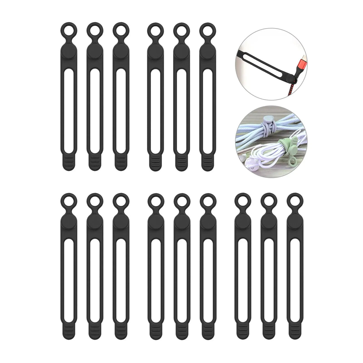Reusable Silicone Cable Ties for Cord Organization