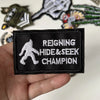 Tactical Military Iron-On Patch with Slogan – Embroidered Badge for DIY Clothing