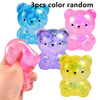 Glitter Gummy Bear Stress Relief Squeeze Toy