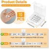 A set of ten 4-pin 10mm wide RGB LED strip connectors for soldering, including waterproof and non-waterproof options.