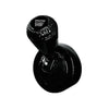 Black aluminum engine start button cover with a diamond pattern.